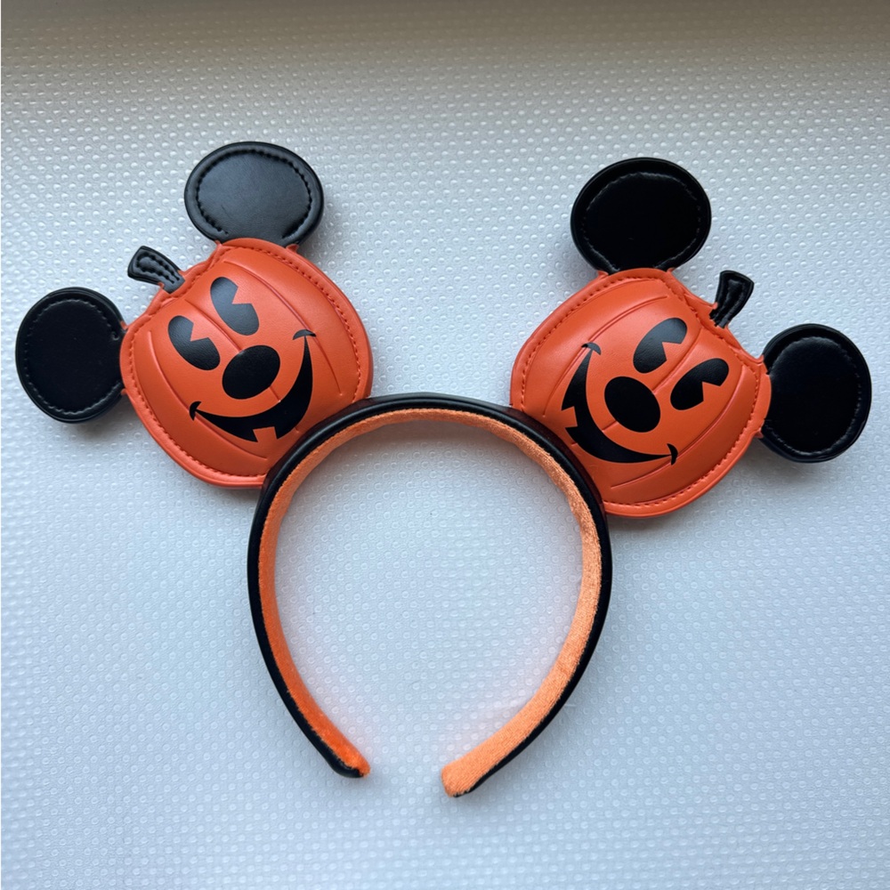 Mickey Mouse Jack-o-Lantern/Pumpkin Ear Headband